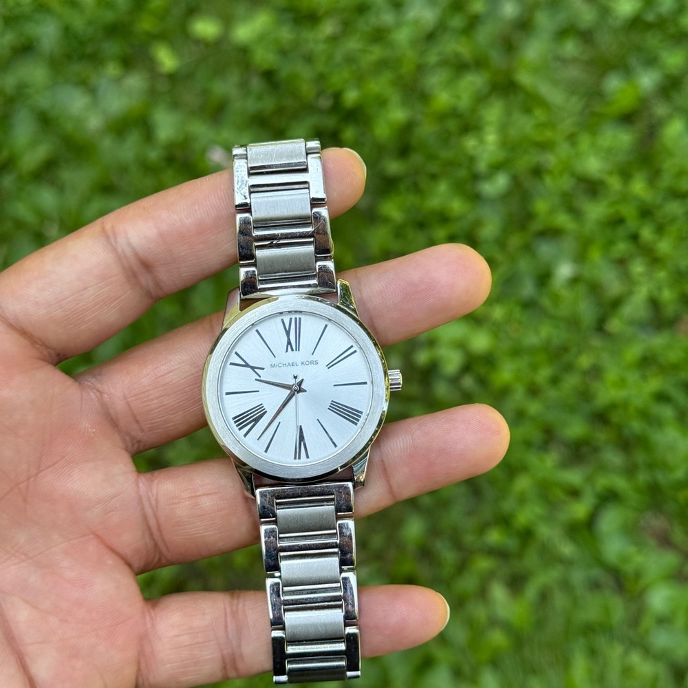 Michael Kors Hartman Women's Stainless Steel Silver Dial Quartz Watch